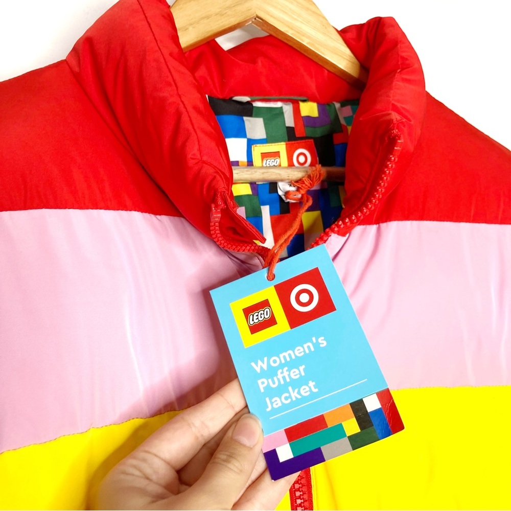 LEGO X Target Collection Women’s Color Block Puffer Jacket NWT - Picture 12 of 16